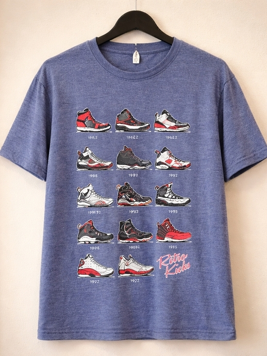 Other - Retro Kicks Graphic T-Shirt - Blue